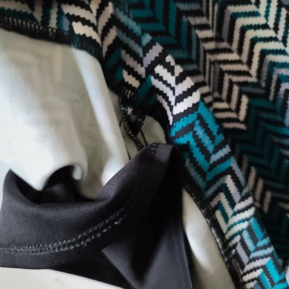 WHITE HOUSE BLACK MARKET Herringbone Dress Shift Sheath Chevron Teal Sz 4 EUC - Picture 8 of 10